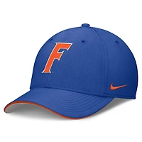 Men's Nike Royal Florida Gators 2026 Dugout Coaches Dri-FIT Rise Swoosh Flex Hat