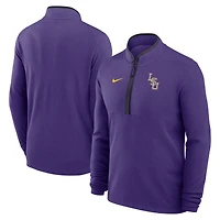 Men's Nike Purple LSU Tigers Baseball Logo Lightweight Victory Dri-FIT Half-Zip Pullover
