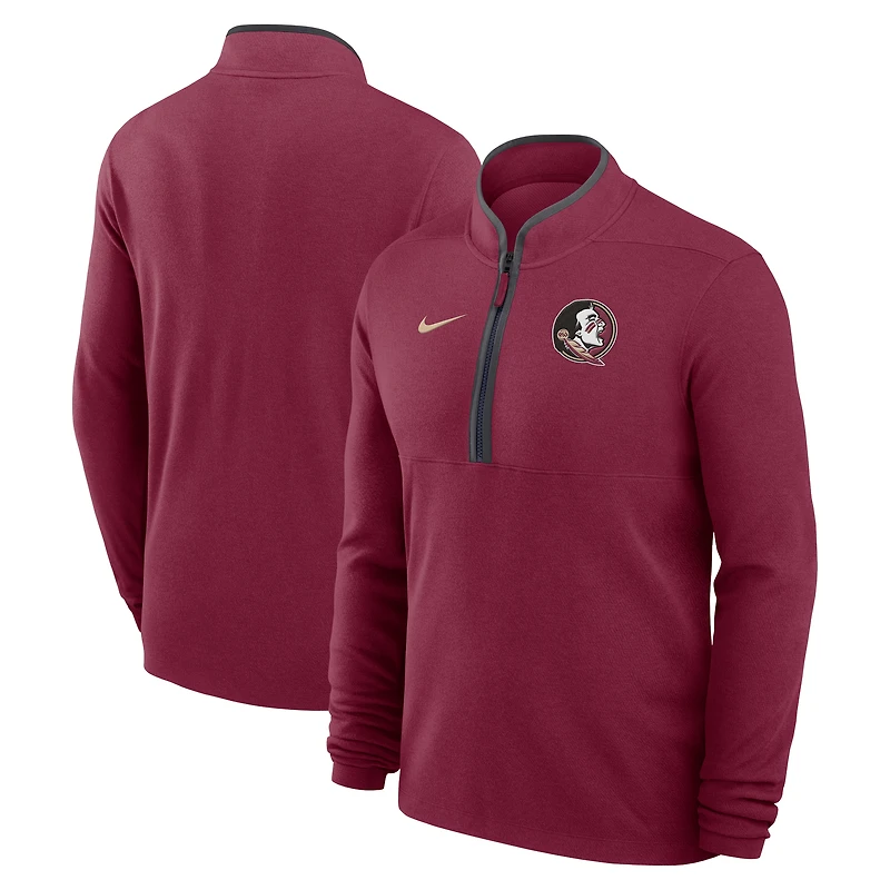 Men's Nike Garnet Florida State Seminoles Lightweight Victory Dri-FIT Half-Zip Pullover