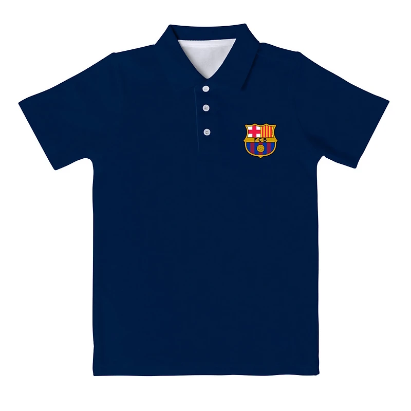 Youth Vive La Fete Navy Barcelona Solid Polo