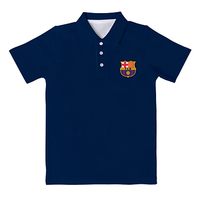 Youth Vive La Fete Navy Barcelona Solid Polo