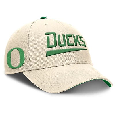 Men's Nike Natural Oregon Ducks Primetime Rise Adjustable Hat