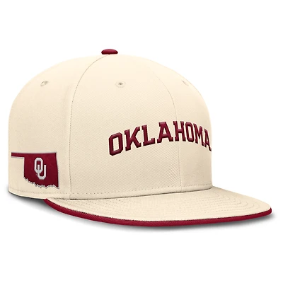 Men's Jordan Brand Natural Oklahoma Sooners 2026 Primetime Natural True Fitted Hat