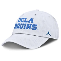 Men's Jordan Brand White UCLA Bruins Core Club Mascot Wordmark Adjustable Hat