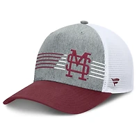 Men's Fanatics Heather Gray/Maroon Mississippi State Bulldogs Profile Trucker Adjustable Hat