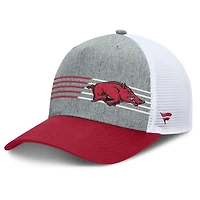 Men's Fanatics Heather Gray/Cardinal Arkansas Razorbacks Profile Trucker Adjustable Hat