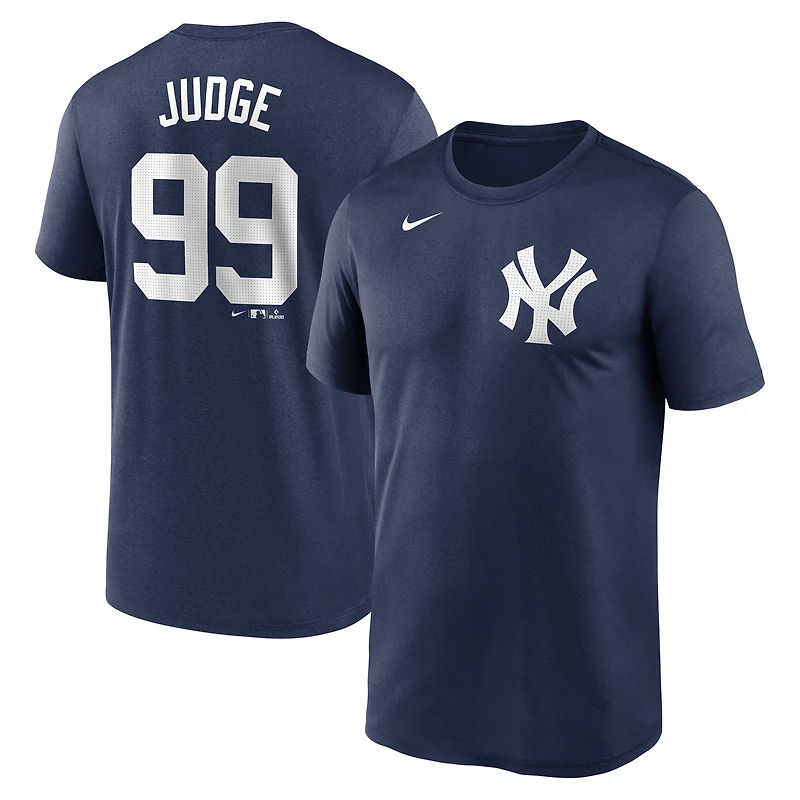 Men's Nike Aaron Judge Navy New York Yankees Legend Name & Number Performance T-Shirt