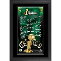 Boston Celtics 2024 NBA Finals Champions Framed 10" x 18" Collage with Facsimile Signatures