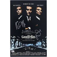 Robert De Niro, Joe Pesci & Ray Liotta Goodfellas Autographed 11" x 17" Movie Poster