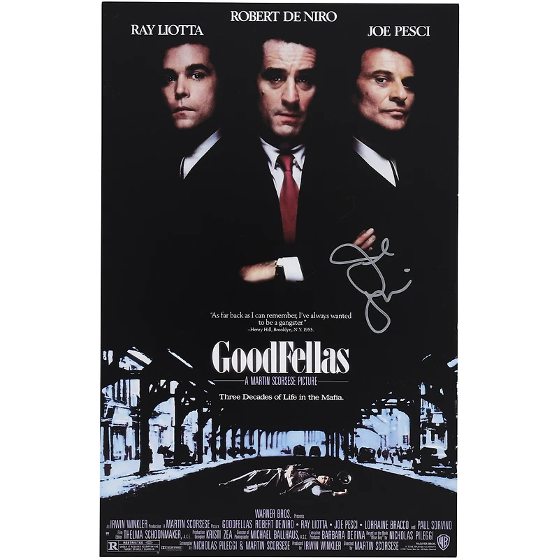 Joe Pesci Goodfellas Autographed 11" x 17" Movie Poster