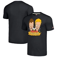 Unisex NFL x Homage x Beavis and Butt-Head Charcoal Pittsburgh Steelers Tri-Blend T-Shirt