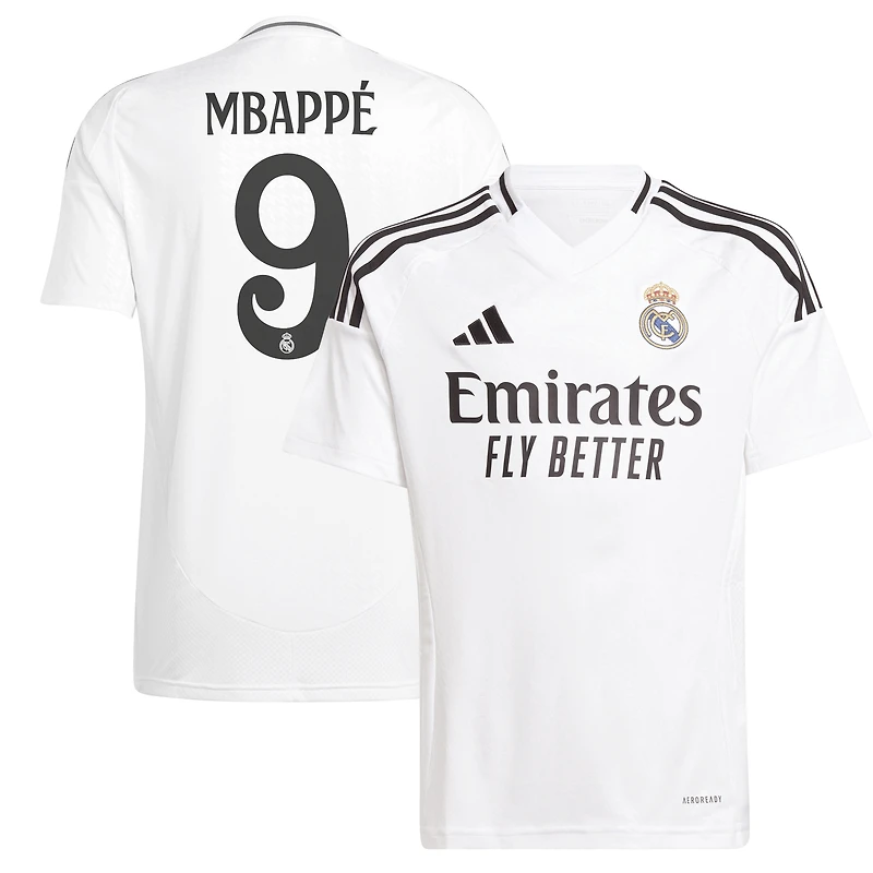 Youth adidas Kylian Mbappé White Real Madrid 2024/25 Home Replica Player Jersey