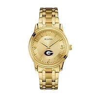 Men's Bulova Georgia Bulldogs Gold-Tone Watch