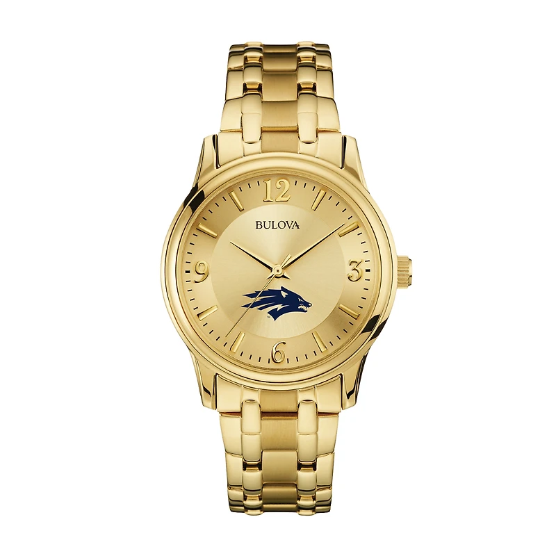 Men's Bulova Nevada Wolf Pack Gold-Tone Watch