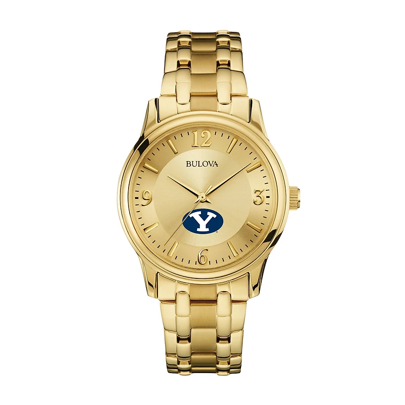 Men's Bulova BYU Cougars Gold-Tone Watch