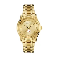 Men's Bulova Texas Longhorns Gold-Tone Watch
