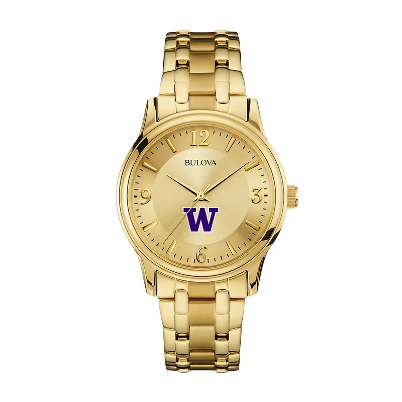 Men's Bulova Washington Huskies Gold-Tone Watch