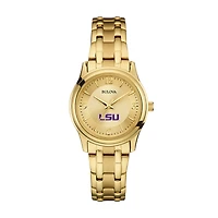 Women's Bulova LSU Tigers Gold-Tone Watch
