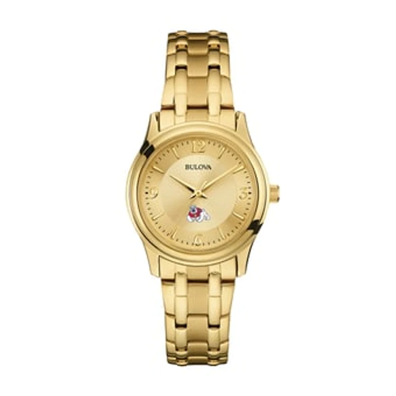 Women's Bulova Fresno State Bulldogs Gold-Tone Watch
