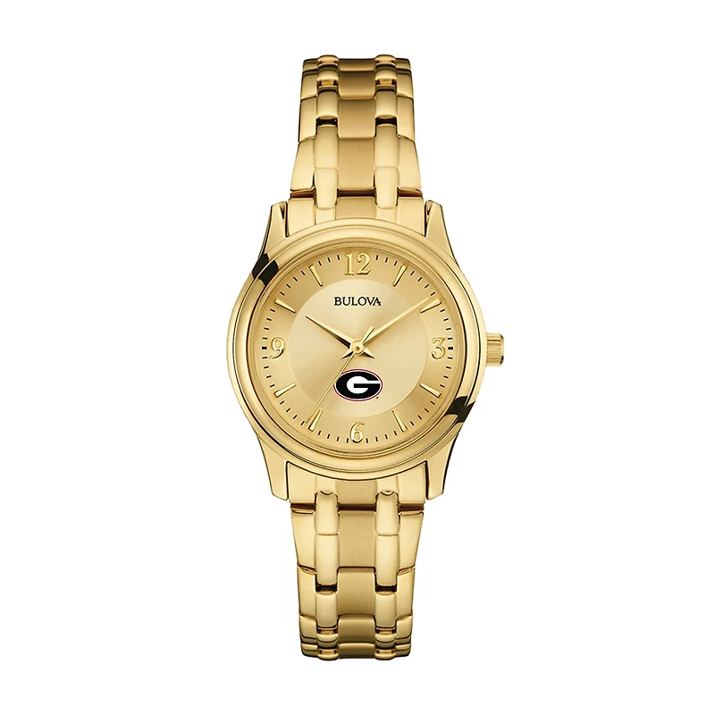 Women's Bulova Georgia Bulldogs Gold-Tone Watch