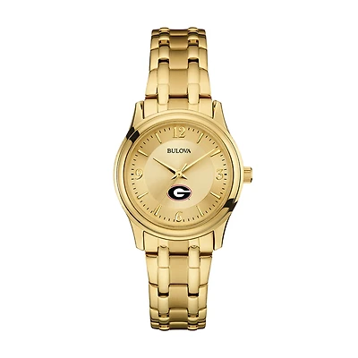 Women's Bulova Georgia Bulldogs Gold-Tone Watch