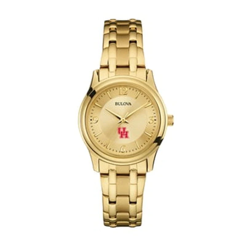 Women's Bulova Houston Cougars Gold-Tone Watch