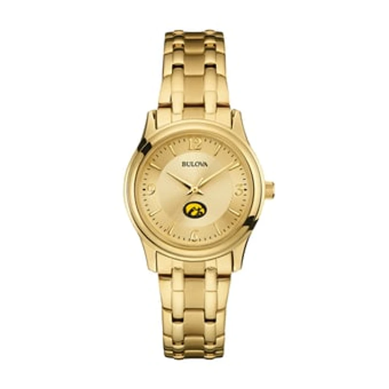 Women's Bulova Iowa Hawkeyes Gold-Tone Watch