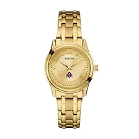 Women's Bulova Ohio State Buckeyes Gold-Tone Watch