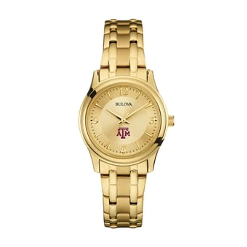 Women's Bulova Texas A&M Aggies Gold-Tone Watch