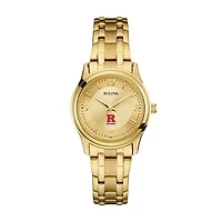Women's Bulova Rutgers Scarlet Knights Gold-Tone Watch