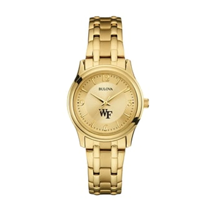 Women's Bulova Wake Forest Demon Deacons Gold-Tone Watch