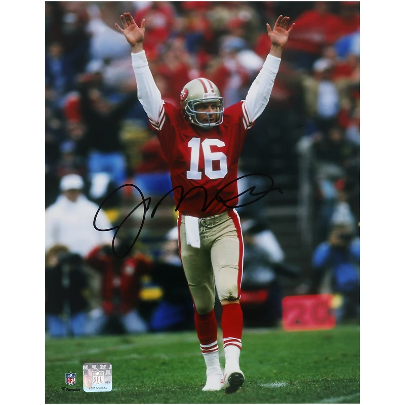 Joe Montana San Francisco 49ers Autographed 11" x 14" Hands Up Photograph