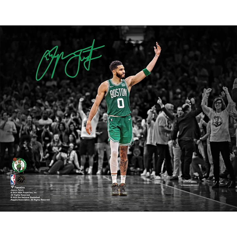 Jayson Tatum Boston Celtics Autographed 11" x 14" 2024 NBA Finals Champions Spotlight Photograph