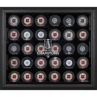 Florida Panthers  2024 Stanley Cup Champions Black Framed 30-Puck Logo Display Case