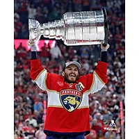 Matthew Tkachuk Florida Panthers Unsigned 2024 Stanley Cup Champions Raising Cup Photograph