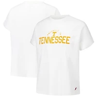 Women's League Collegiate Wear White Tennessee Volunteers Slub Rolled Cuff T-Shirt
