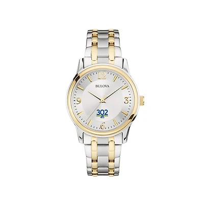 Men's Bulova Delaware Fightin' Blue Hens Silver Two-Tone Watch