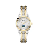 Women's Bulova Delaware Fightin' Blue Hens Silver Two-Tone Watch