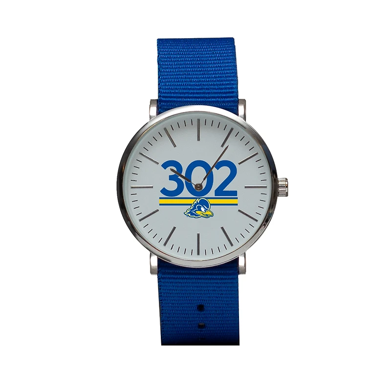 Men's Delaware Fightin' Blue Hens Stitch Nylon Strap Watch