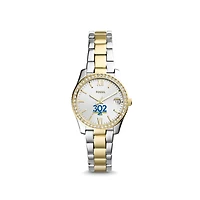 Women's Fossil  Silver/Gold Delaware Fightin' Blue Hens Scarlette Mini Two-Tone Stainless Steel Watch