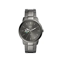 Men's Fossil  Gray Delaware Fightin' Blue Hens Minimalist Three-Hand Smoke Watch