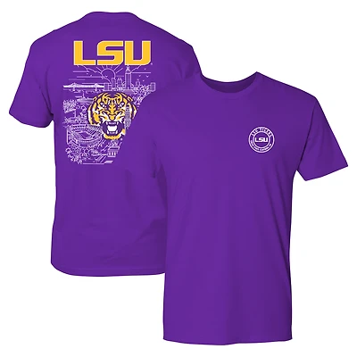 Men's Purple LSU Tigers City Line T-Shirt