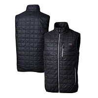 Men's Cutter & Buck Navy New York Jets  Rainier PrimaLoft Eco Insulated Full-Zip Puffer Vest