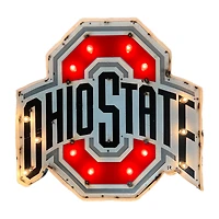 Imperial Ohio State Buckeyes Logo Lighted Recycled Metal Sign