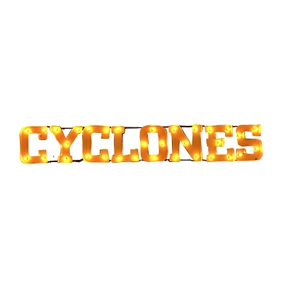 Imperial Iowa State Cyclones Logo Lighted Recycled Metal Sign