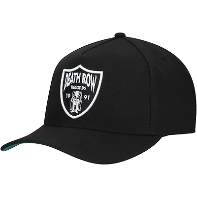 Men's  Black Death Row Records A-Frame Adjustable Hat
