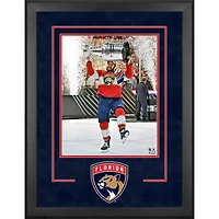 Aleksander Barkov Florida Panthers Autographed 2024 Stanley Cup Champions Deluxe Framed 16" x 20" Raising Cup Photograph