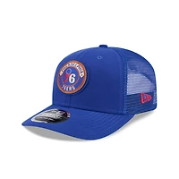 Men's New Era  Blue Philadelphia 76ers Victory Grove Circle Patch 9SEVENTY Adjustable Hat