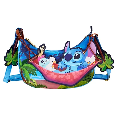 Loungefly Lilo and Stitch Camping Cuties Hammock Crossbody Handbag