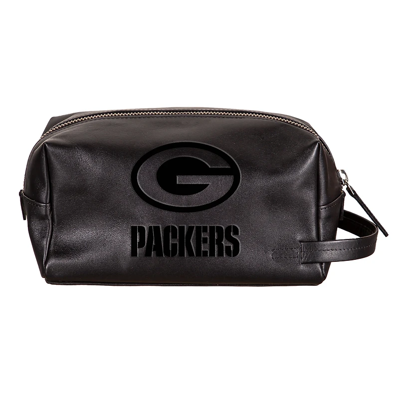 Green Bay Packers Hybrid Leather Lined Dopp Toiletry Bag
